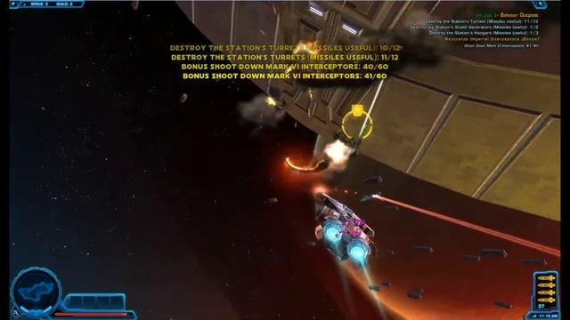 SWTOR Space Battle Gameplay - "Balosar Outpost" Jedi Knight смотреть онлайн