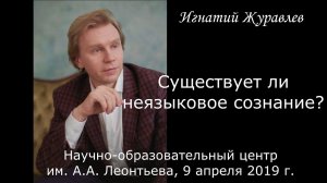 Существует ли неязыковое сознание? Выготский, Леонтьев, Ильенков