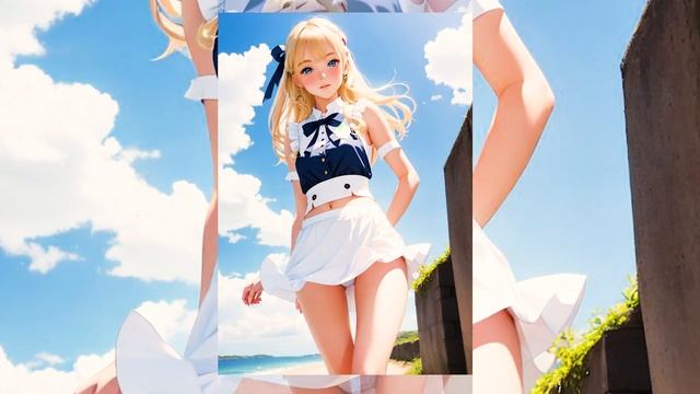 красивые девушки аниме в саду, современное искусство lookbook, ai girl, beautiful girls and modern смотреть онлайн