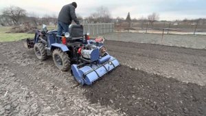 Испытания навесной мотофрезы самодельного трактора