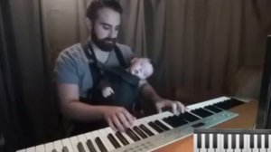 Колыбельная на пианино. Папа присыпает малыша. Lullaby on the piano