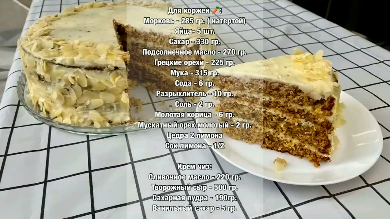 Невероятно вкусная бюджетная выпечка:рецепт простейшего морковного торта,рецептом поделился шеф-пова