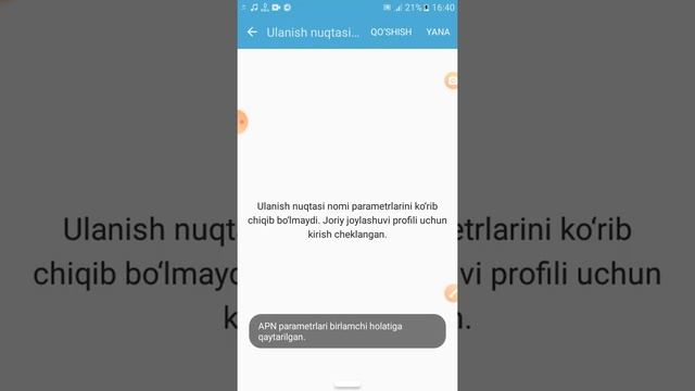 Internet Ishlamasa Sim Karta Internetga Ulanmasa?