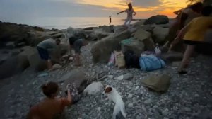 Вечерний отдых на пляже, Нижняя Хобза, г. Сочи