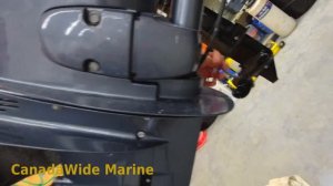 Yamaha 4 Stroke Outboard motor, 50 hp, How to remove the Lower Unit for water pump impeller access.