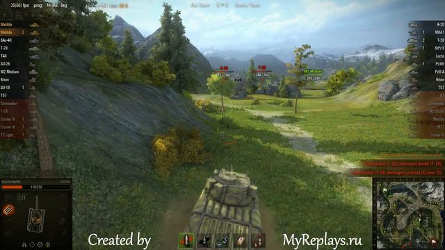 WOT: Mauntain Pass - Matilda - 4 frags - смотреть онлайн