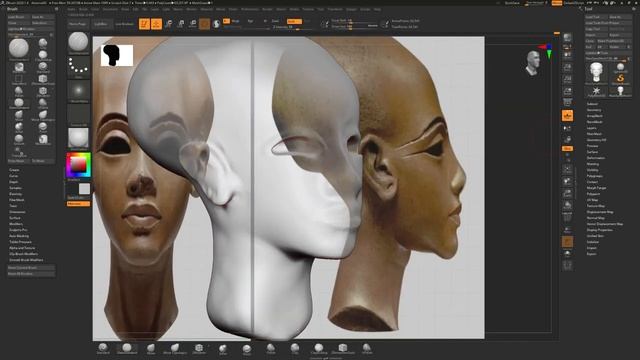 Amarna Princess ZBrush sculpting