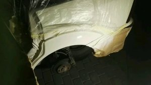 Покраска задних арок.