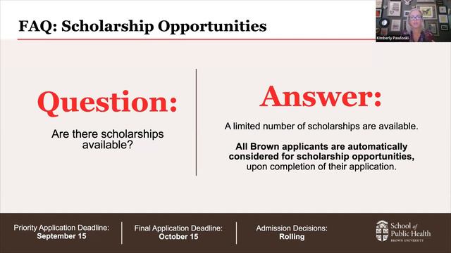 Brown Online MPH: Admissions FAQs