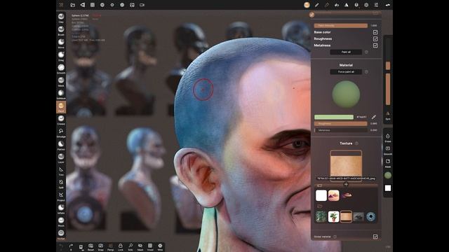 NOMAD SCULPTING – Use texture painting in Nomad Sculpt 1.55