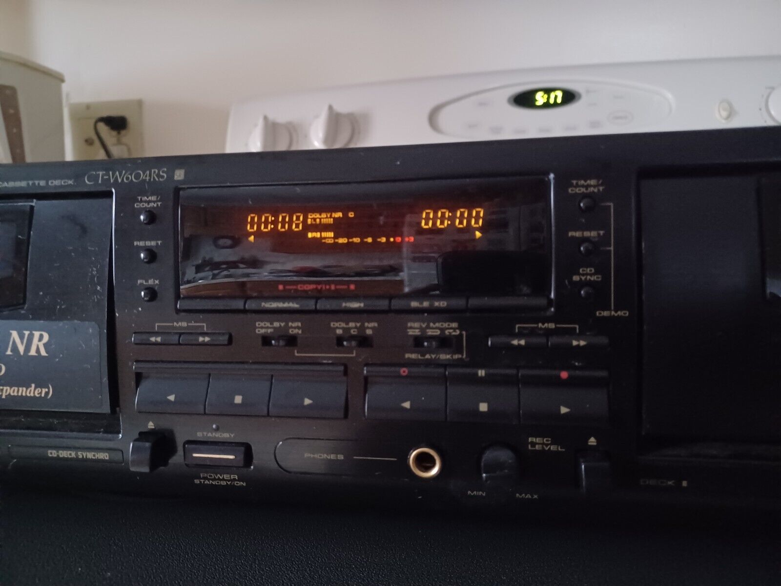 Двойная кассетная дека Pioneer CT-W604RS-произведена в Малайзии-апрель-1995 год
