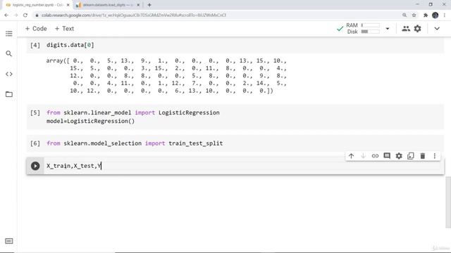 Logistic regression on digits dataset | Applications of Machine Learning | data science with ML