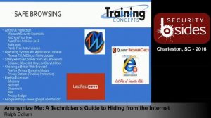 BSidesCHS 2016: "Anonymize Me: A Technician's Guide to Hiding from the Internet" - Ralph Collum