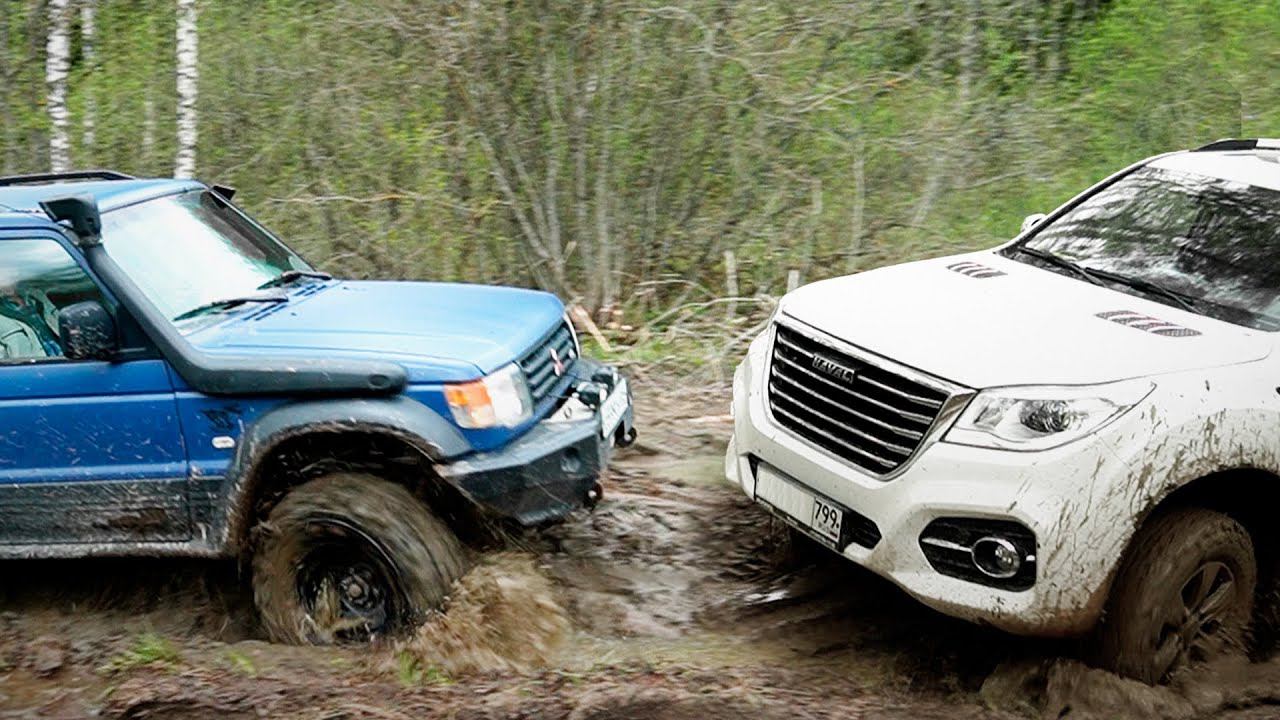 Отчаянный Subaru Outback вместе с Land Rover, Haval H9, Нивой и УАЗами покоряет Калужский тракт! смотреть онлайн