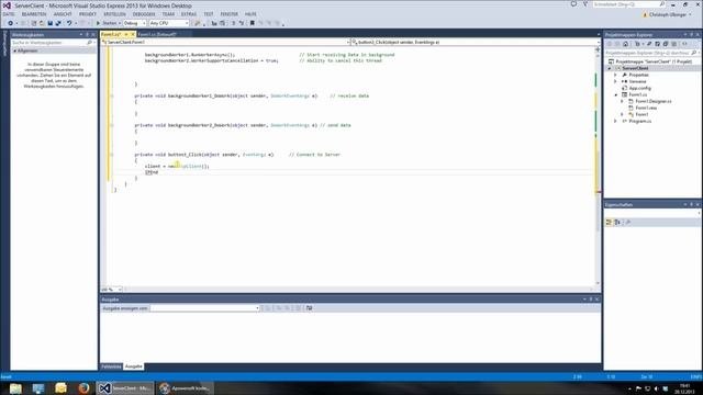 C# Tutorial Server Client Visual Studio