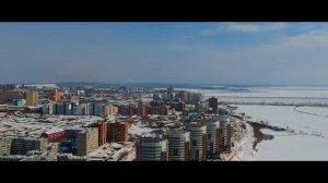 Зимний Иркутск с дрона