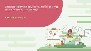 Возврат НДФЛ за обучение, лечение и т.д.: изменения-2024