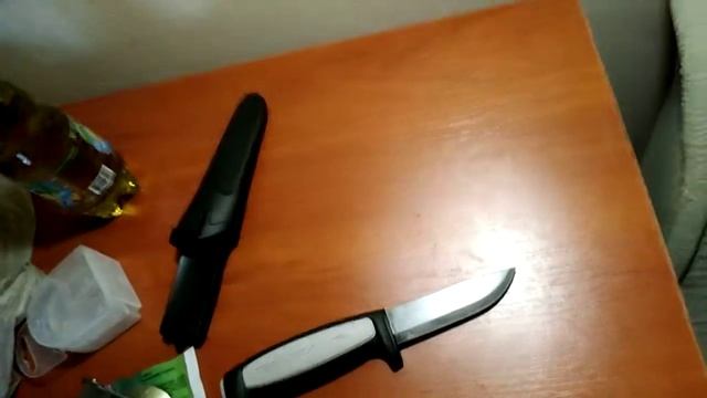 Патинирование ножа Mora robust в уксусе. Результат. смотреть онлайн