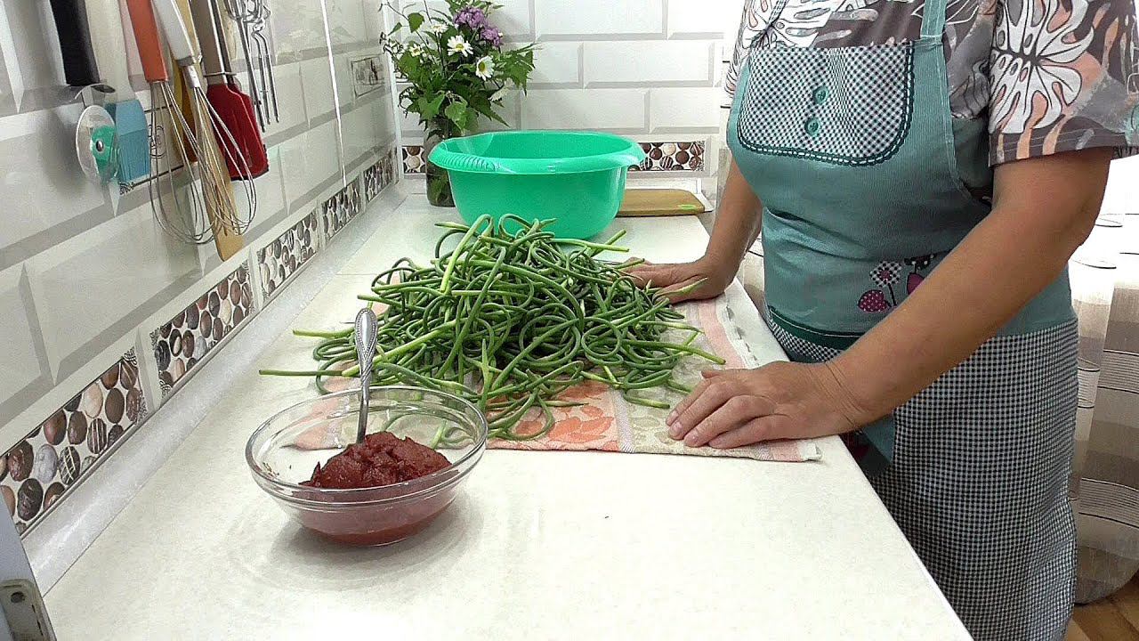 АДЖИКА из ЧЕСНОЧНЫХ стрелок//Полезная и Нужная заготовка//