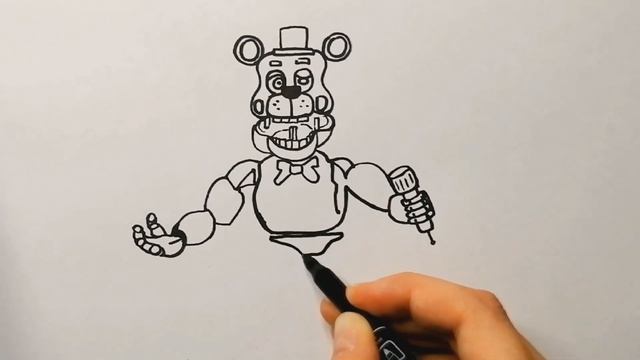 Как нарисовать ЛЕФТИ из ФНАФ / Рисуем аниматроников / How to draw Lefty FNAF