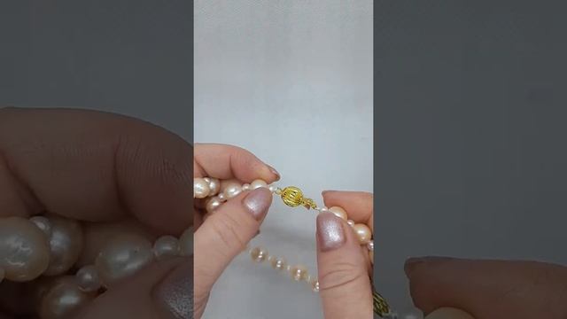 Бусы из жемчуга "Розовый зефир"