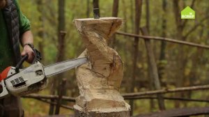 Как сделать табурет при помощи бензопилы