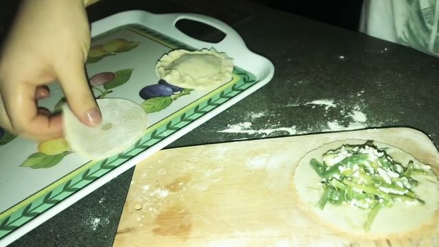 Готовим у Каси / чеченское блюдо / юзан галниш /чеченские галнаш руками /черемша с творогом смотреть онлайн