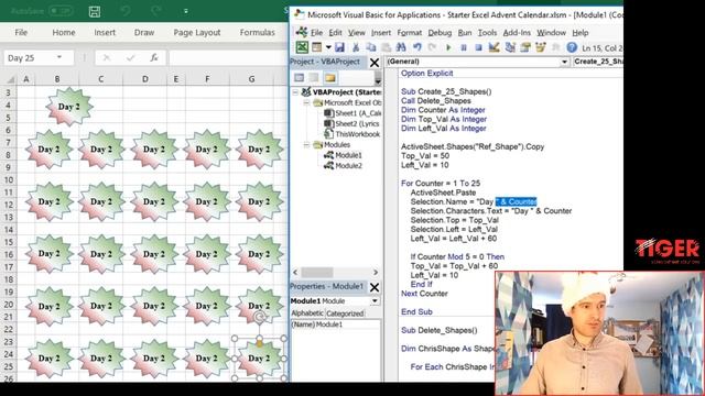 Excel VBA Advent Calendar - Full VBA Tutorial смотреть онлайн