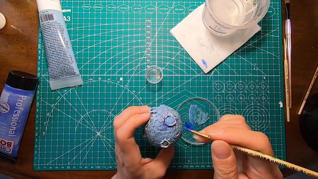 Роспись ватной елочной игрушки Луна,( планета ) смотреть онлайн