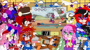 Sonic characters react to FNF Indie Cross Mod //Cuphead Week//