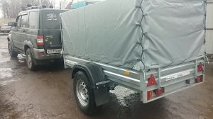 UAZ Patriot и прицеп МЗСА 817701.016 на колёсах R16. ЦЛП АРИВА.