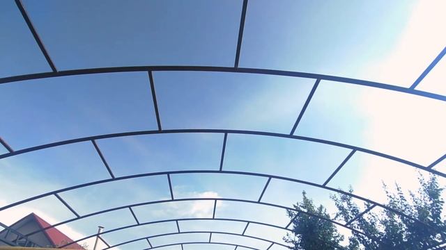 Своими руками (DIY): Арка навес из металлочерепицы на весь двор