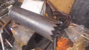 коронка по газобетону на 105мм для дымохода газового котла своими руками:)