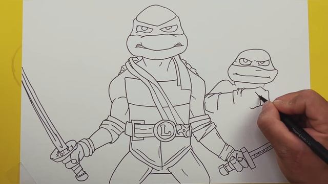 How To Draw Teenage Mutant Ninja Turtles | TMNT : Mutant Mayhem #drawing #tmnt смотреть онлайн
