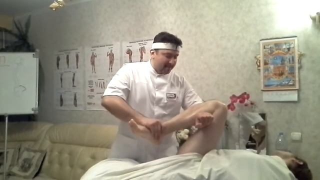 Как делать мануальный массаж ног - Передняя сторона смотреть онлайн