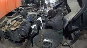 ремонт двигателя ЯМЗ-7511 часть 4 ставим головки на ДВС