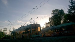 Принудительный съём токоприёмников - Штангоуловитель в троллейбусе ч.2