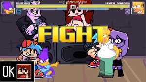 MUGEN Request 265: Bartman and Boyfriend vs Homer Simpson and Sky