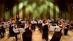 Кузнецов Глеб. Вальс Свиридова на блок-флейте с оркестром центра Павла Слободкина 08.03.2018