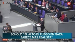 ALEMANIA | Olaf Scholz asegura que "el alto el fuego en Gaza parece más realista"