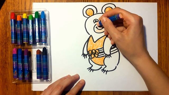 Рисунок Олимпийского Мишки. Как нарисовать Олимпийского Мишку просто смотреть онлайн