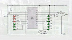 Шкальный светодиодный индикатор на микросхемах ...