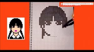 КАК НАРИСОВАТЬ УЭНСДЕЙ ПО КЛЕТОЧКАМ?? СМОТРИ В ЭТОМ ВИДЕО