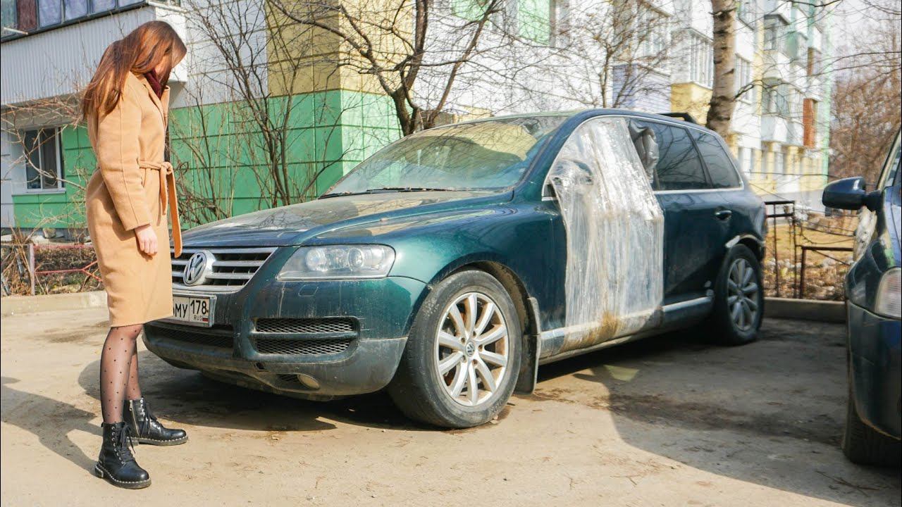 Нашли брошенный Туарег , А В НЕМ....  / Тачка за 300 т.р.