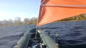 Испытание нового шпринтового паруса Воронцова на Волге