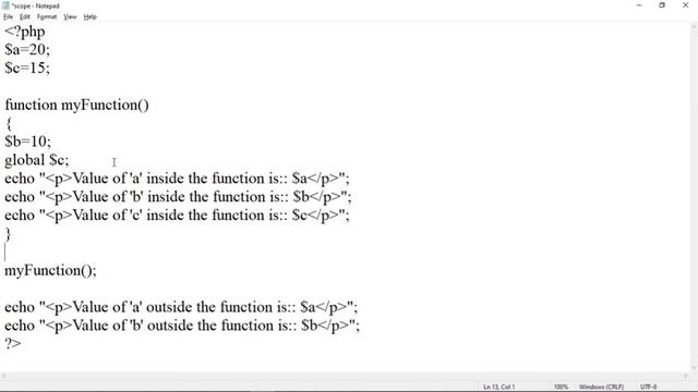 PHP Variables,Scope of variables# Server side Scripting with PHP#12th Science