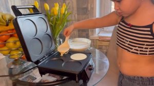 Очень Вкусные Блины на Масленицу! | Обзор вафельницы Kitfort KT-1613 2в1