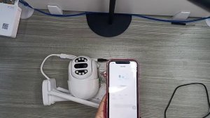 IP камера с Wi Fi, PTZ, 2 объектива, 3 Мп, 4 кратный зум. Подключение к YCC365 Plus
