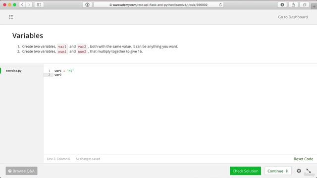 02 - A Full Python Refresher - 004 Solution to coding exercise Variables