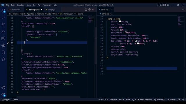 how to solve Vs Code extension Prettier code formatter can not format html files